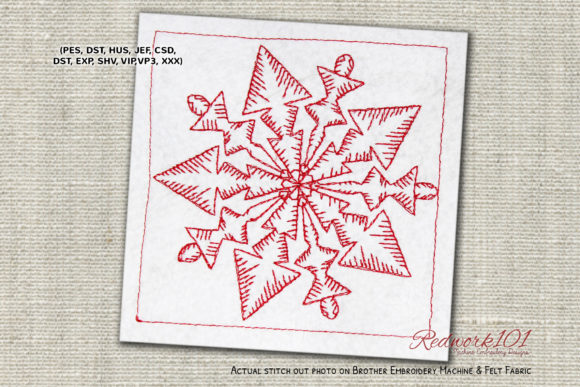 A Professional Review of the Christmas Snowflake Mandala Redwork Design