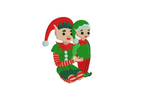 An Elf Family Kid with Dad Embroidery Review for Crafters