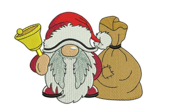 Charming Santa Gnome for Festive Embroidery