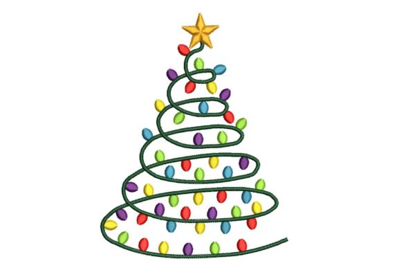 Christmas Tree with Lights Embroidery Design Review