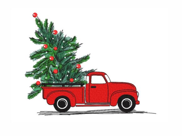 Christmas Truck: A Charming Addition to Your Embroidery Collection
