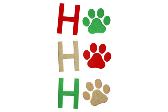 Ho Ho Paws: A Festive Embroidery Design for Holiday Creations