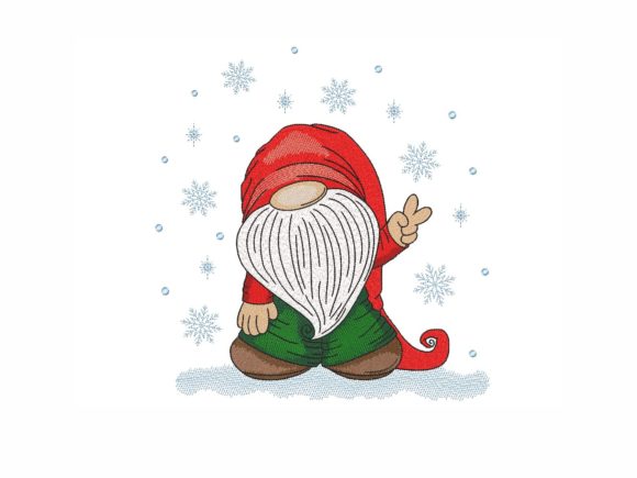 Winter Gnome: A Festive Embroidery Design for Personalized Gifts